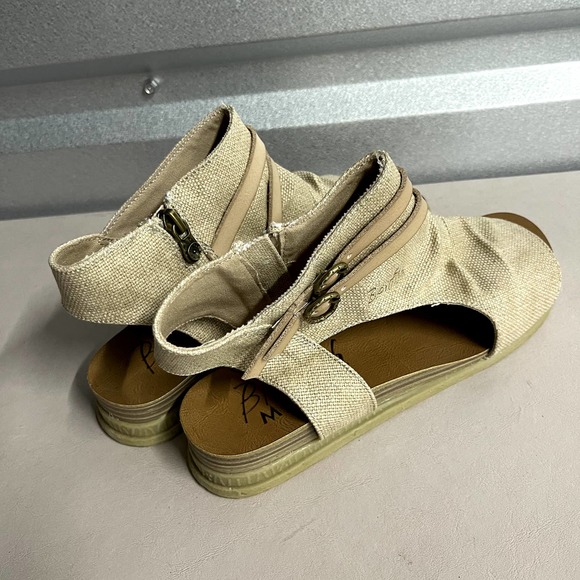 Blowfish Malibu Women's Cashew Rancher Canvas Dyecut Boxie Covered Sandals US 9 - Picture 5 of 7